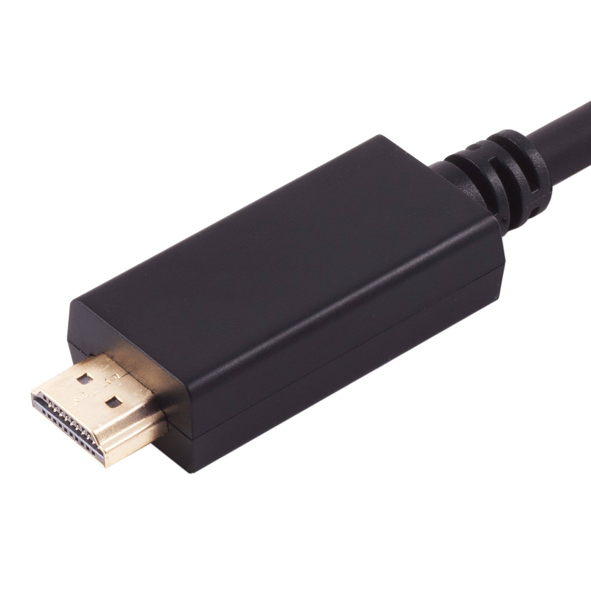 S/CONN DisplayPort 1.4 Kabel 7,5m DisplayPort-Stecker auf HDMI-Stecker 4K 60Hz vergoldet Schwarz-2