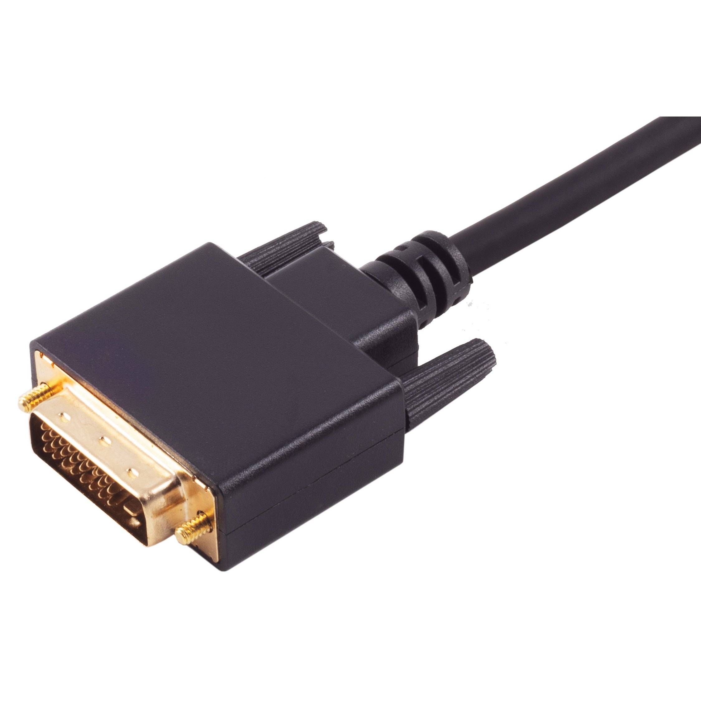 S/CONN DisplayPort auf DVI Adapterkabel DisplayPort-Stecker auf DVI-D-Stecker 24+1 vergoldet, 5m-1