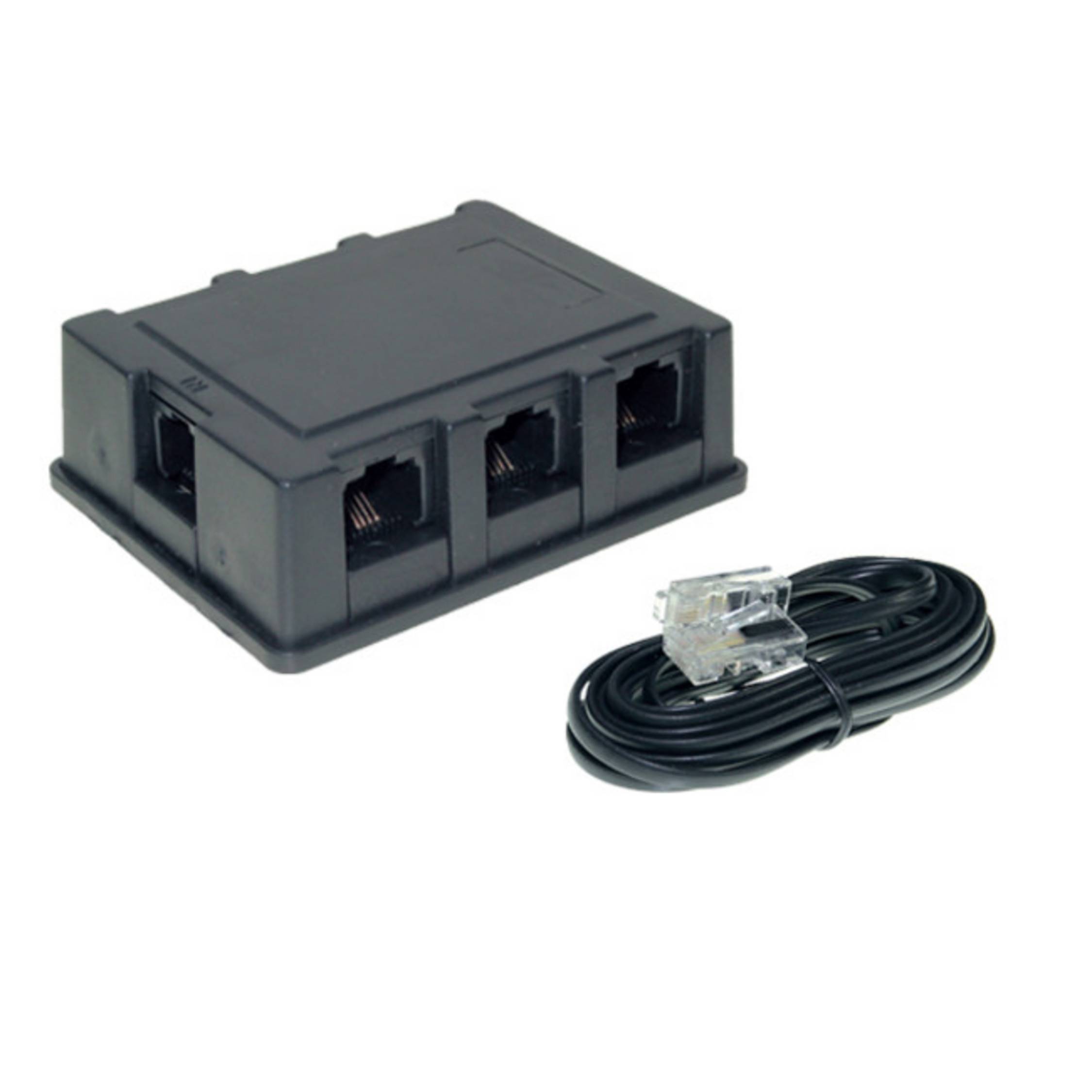 ISDN-VerteilerBOX 6-fach incl. Kabel 8/4 3m-0