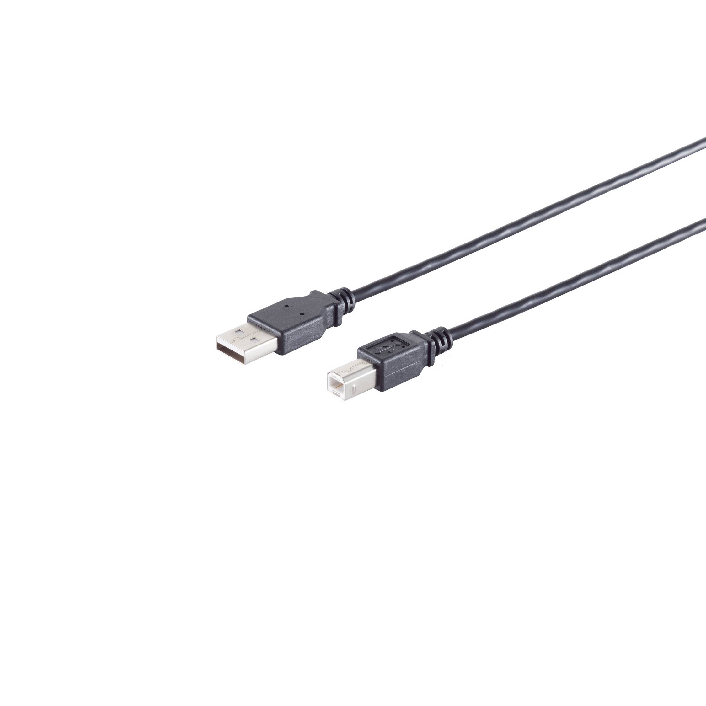 USB High Speed 2.0 Kabel A/B Stecker 2.0 schwarz - Kabel - Digital/Daten-0