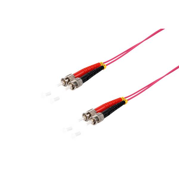 LWL-Duplex Patchkabel ST/ST 50/125µ OM4 violett 77902/4 - 2 m - Duplex