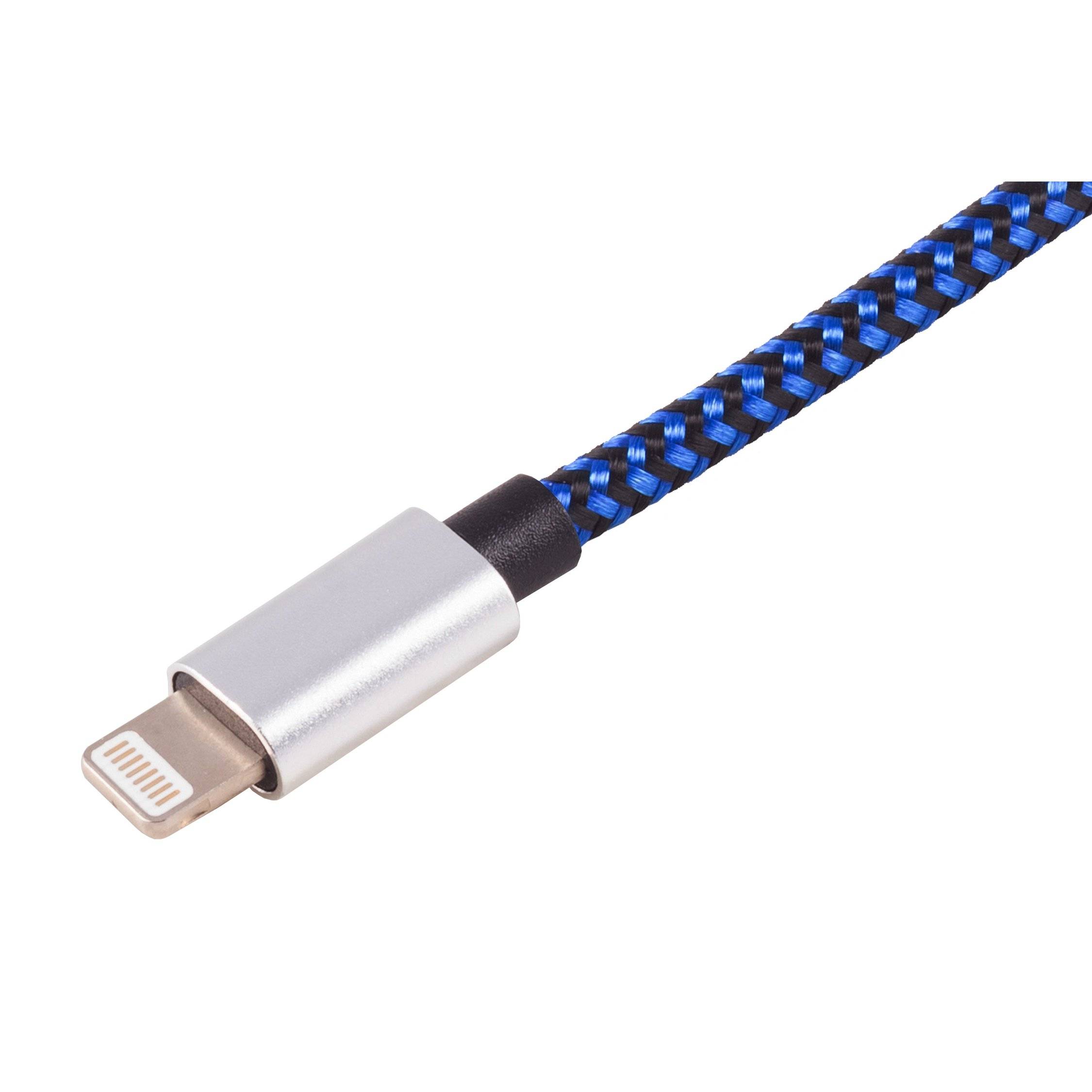 ShiverPeaks 14-50016 - 0,3 m - Lightning - USB A - Blau - Gerade - Gerade - USB--2