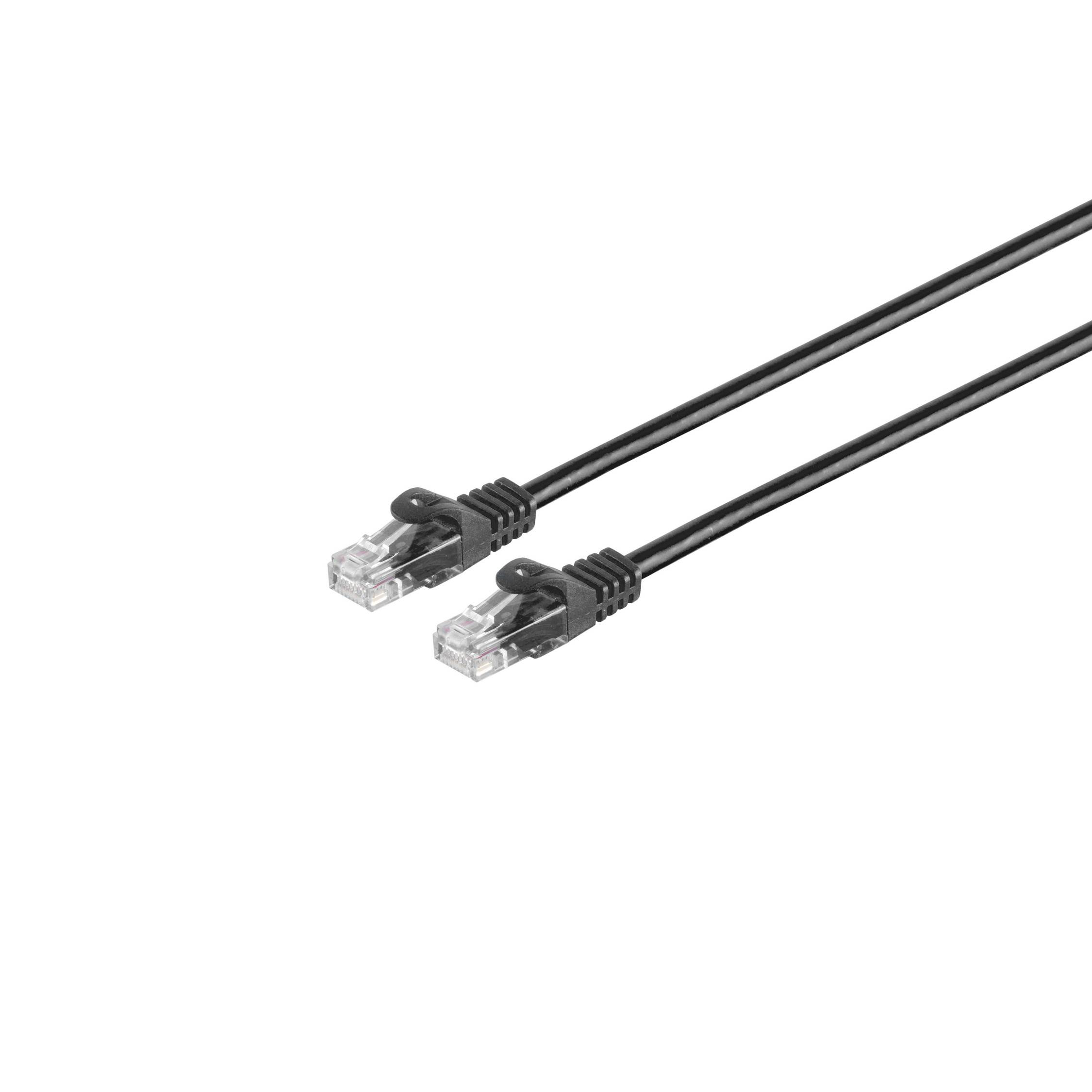 RJ45 Patchkabel CAT 7 Rohkabel U/UTP schwarz 0,25m-0