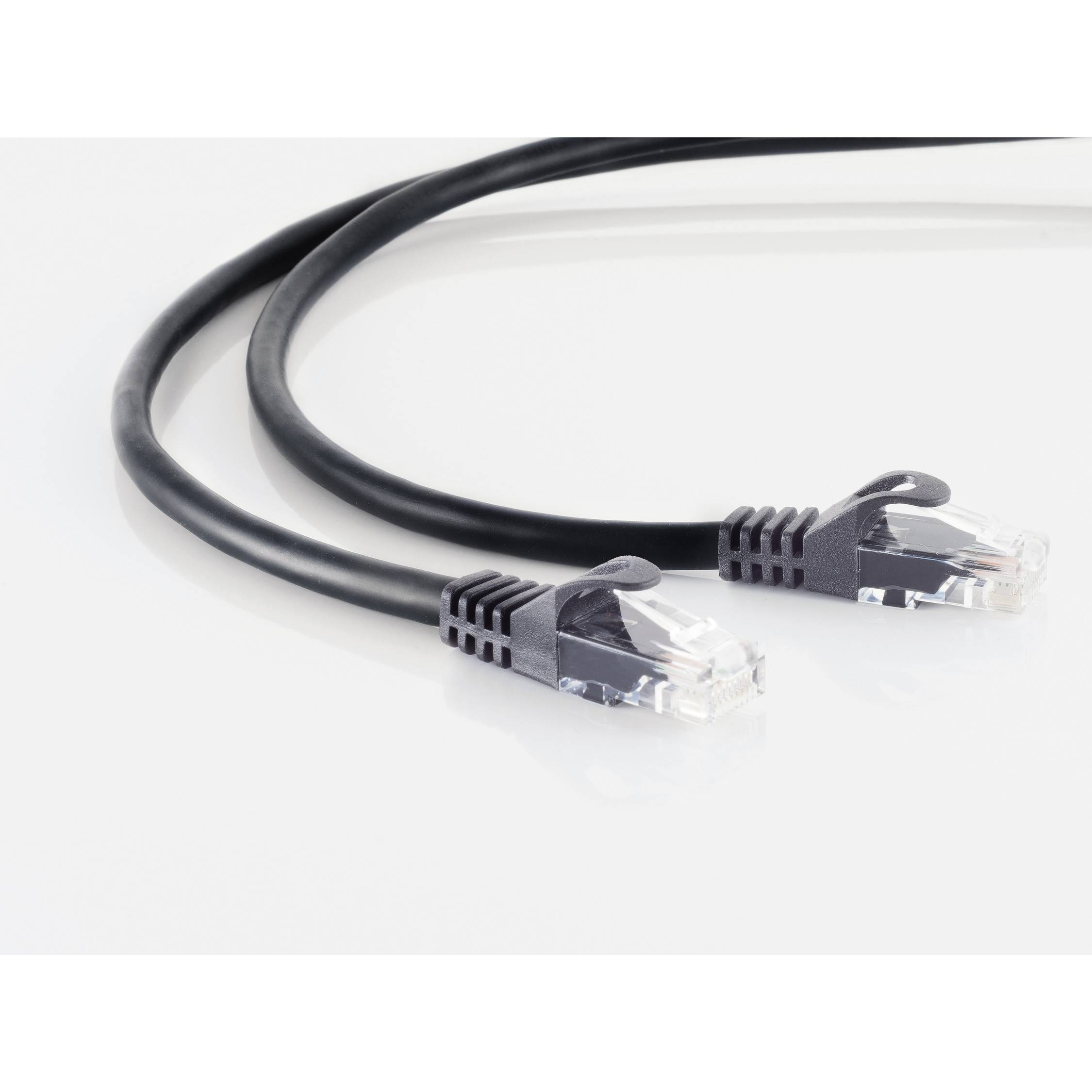 RJ45 Patchkabel CAT 7 Rohkabel U/UTP schwarz 0,25m-1