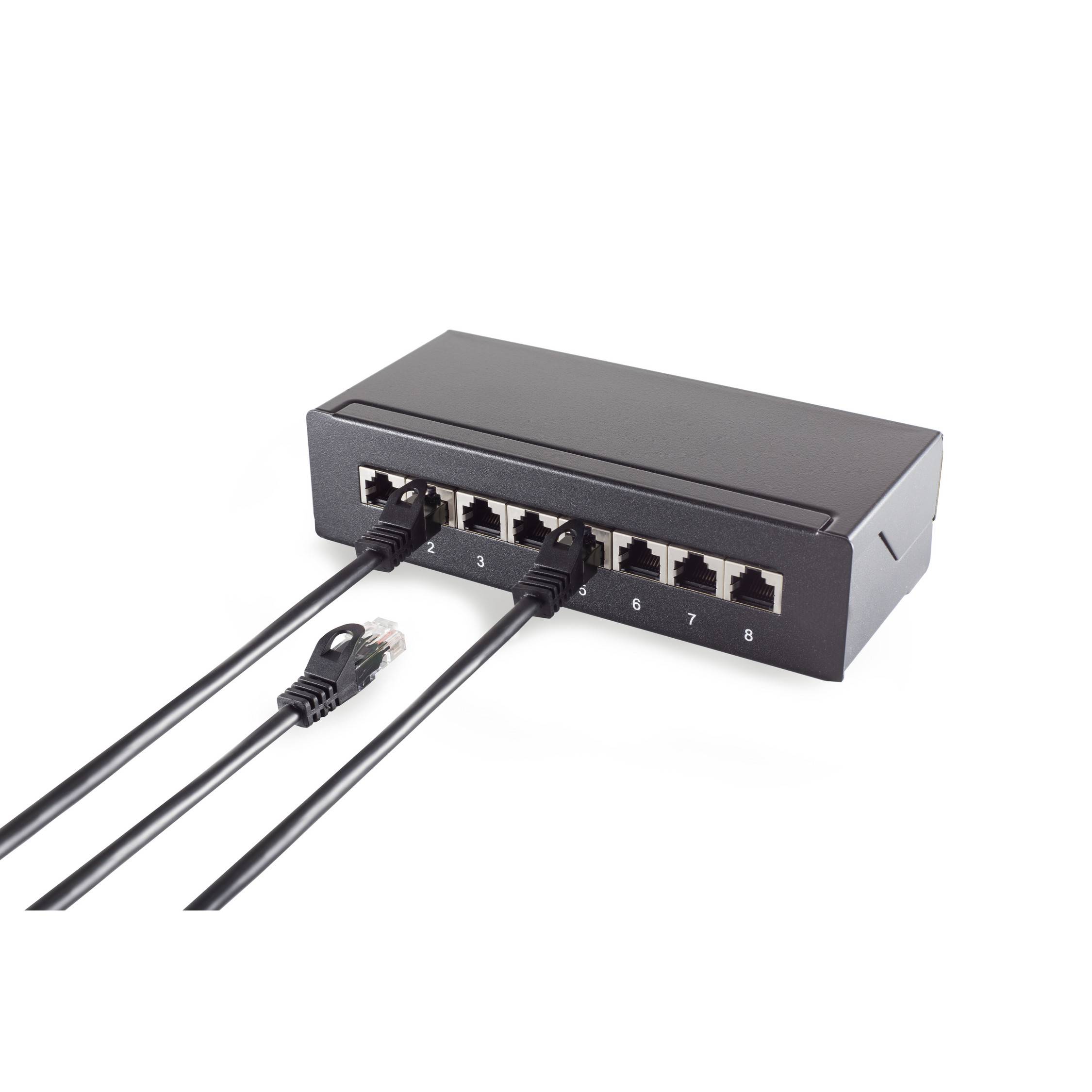 RJ45 Patchkabel CAT 7 Rohkabel U/UTP schwarz 0,25m-2