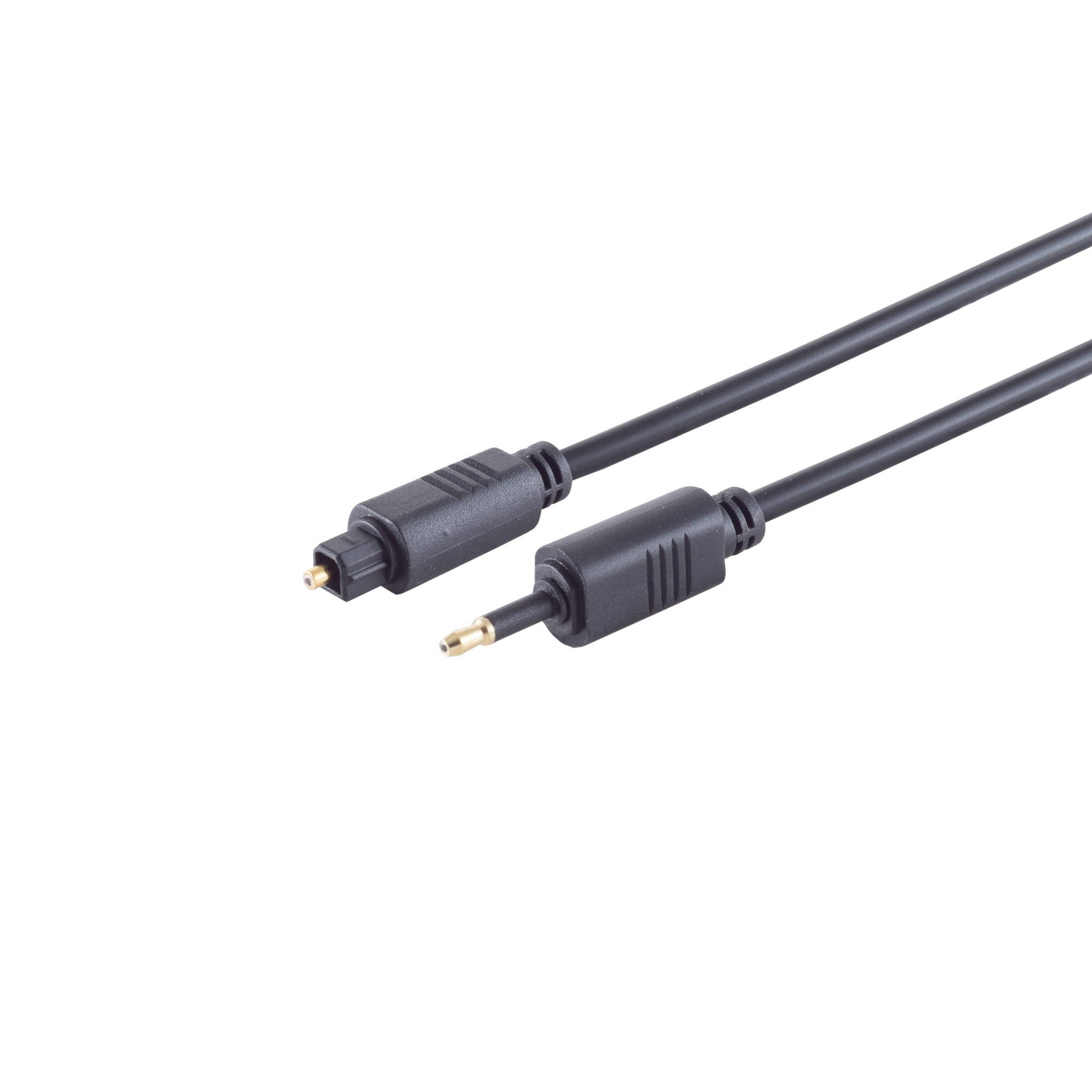 LWL-Kabel 4mm, Toslink-St./3,5mm Opti-St. 3m-0
