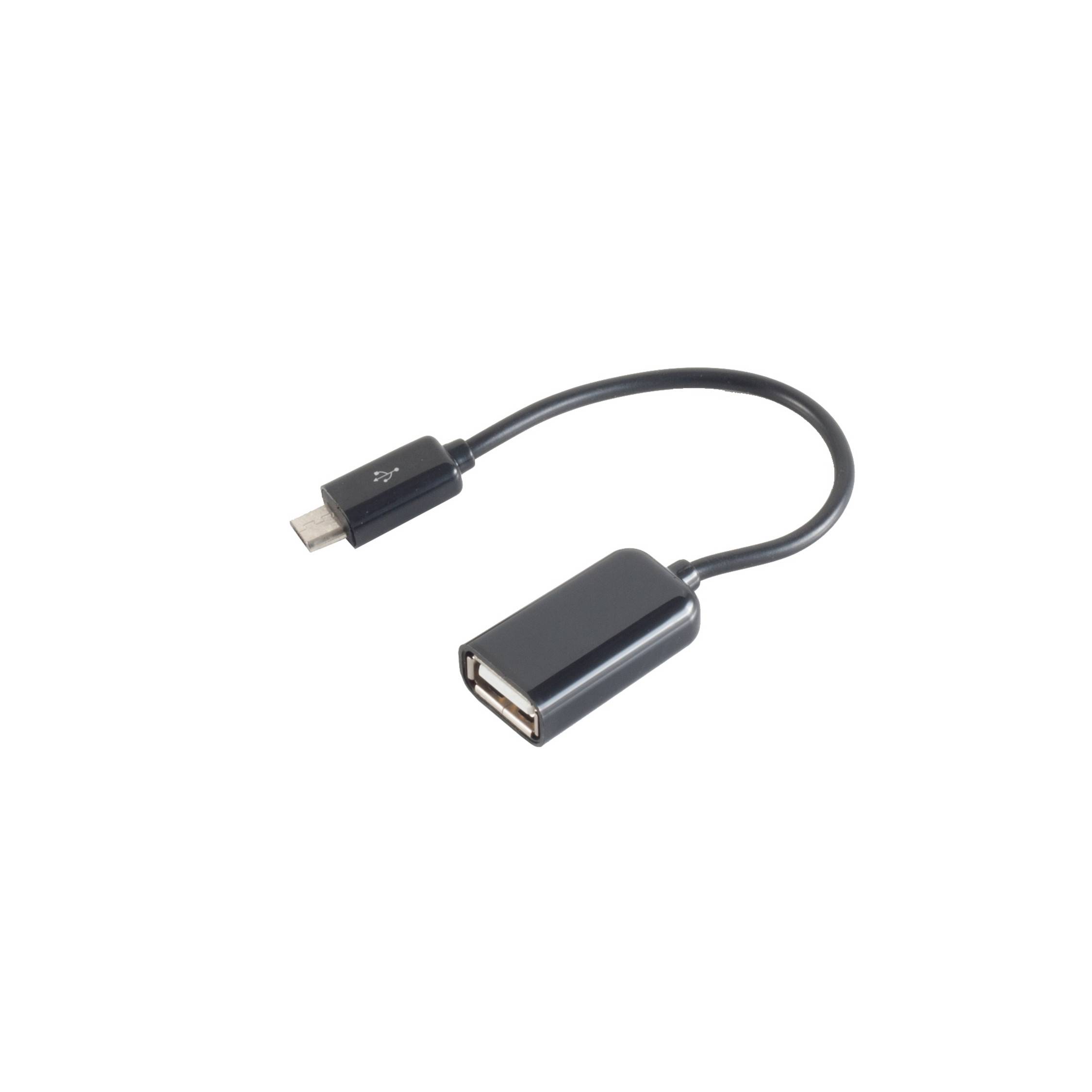 USB-OTG Micro-USB-St. B - USB-Buchse A - 0,10m-0