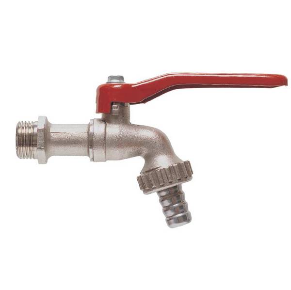 Gr .1/2'' KUGELAUSLAUFVENTIL, MESSING, VERNICKELT BALL TAP OUTFLOW VALVE