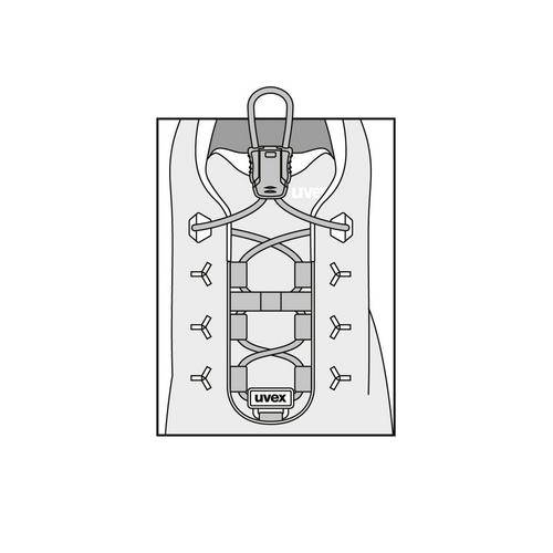 UVEX 9591200 Zubehör Elastische Schnürsenkel mit Schnellverschluss - 95912 schwa-0