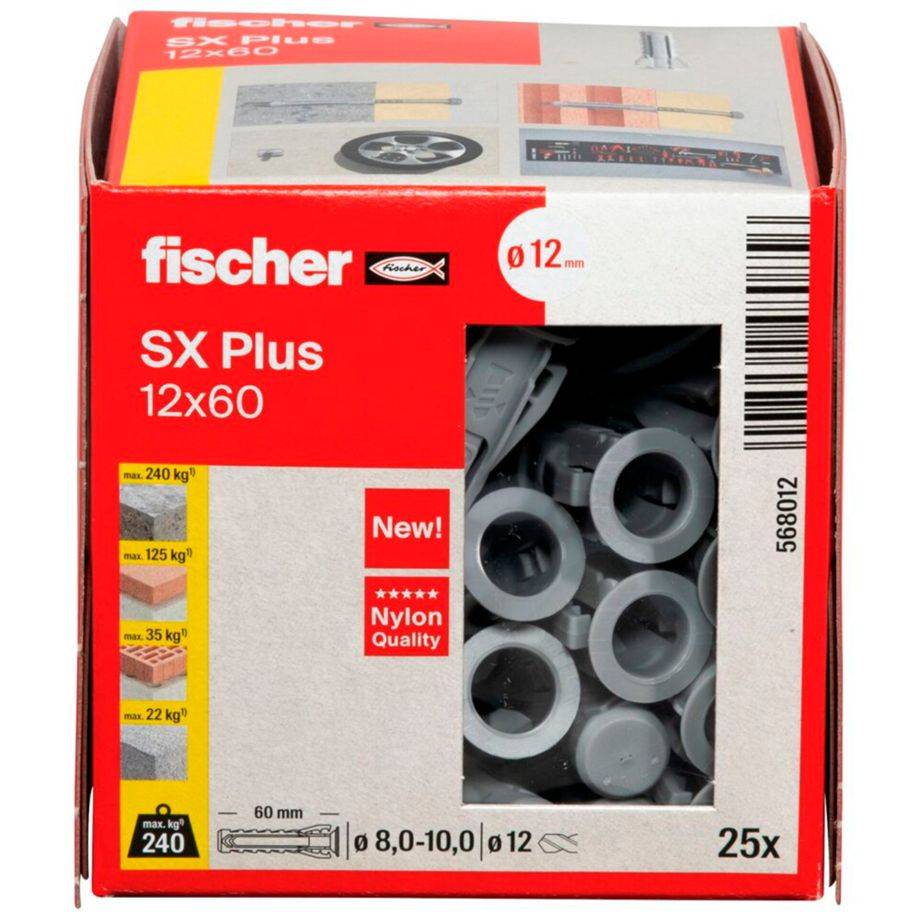 Fischer Deutschl. Dübel SX Plus 12x60 12 mm, 80 60 mm-1