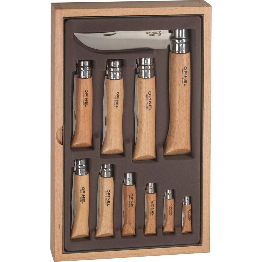 Opinel Holzkassette 10 Opinel Messer-0