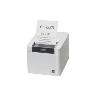 CITIZEN - CT-E301 USB 8 Punkte/mm 203dpi Cutter weiß - POS-Drucker - Thermotransferdruck-0