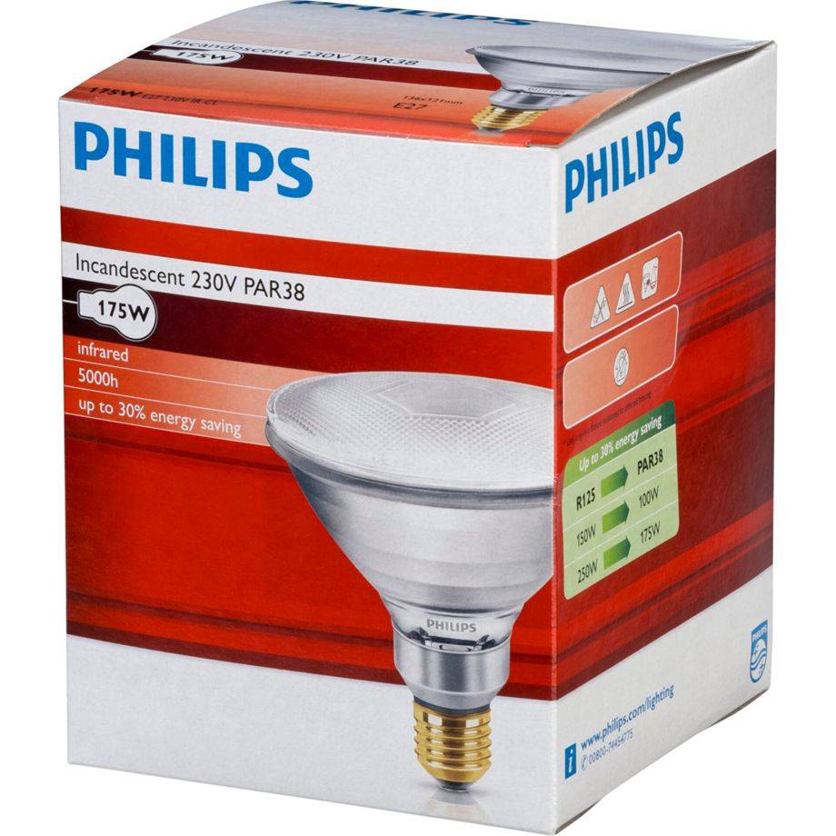 Infrarotlampe PAR38 IR 175W E27 230 CL-0