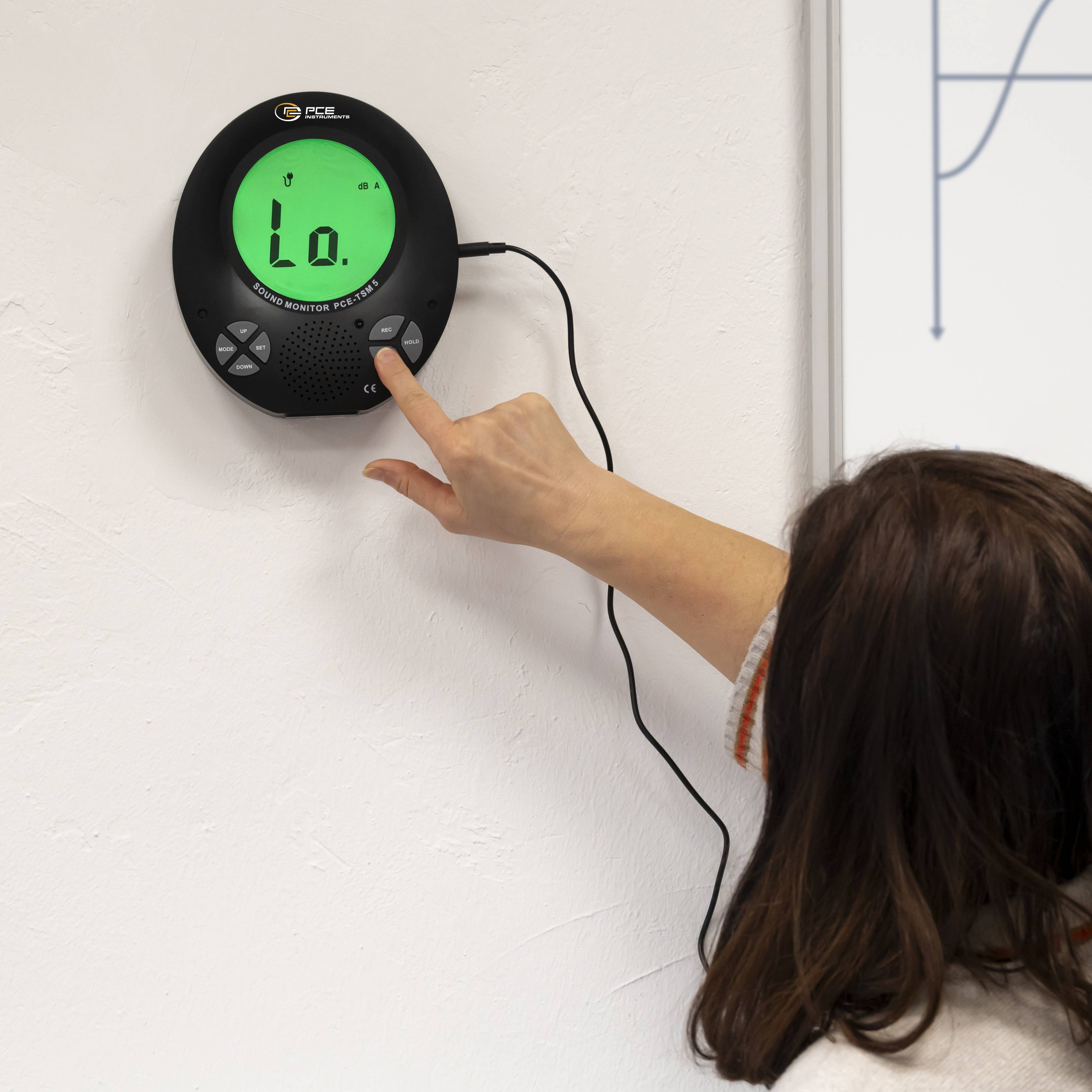 PCE Instruments Schallpegelmessgerät PCE-TSM 5 |35 dB..135 dB |Genauigkeit ±2dB |Frequenz 8000Hz |integrierte Lärmampel-4