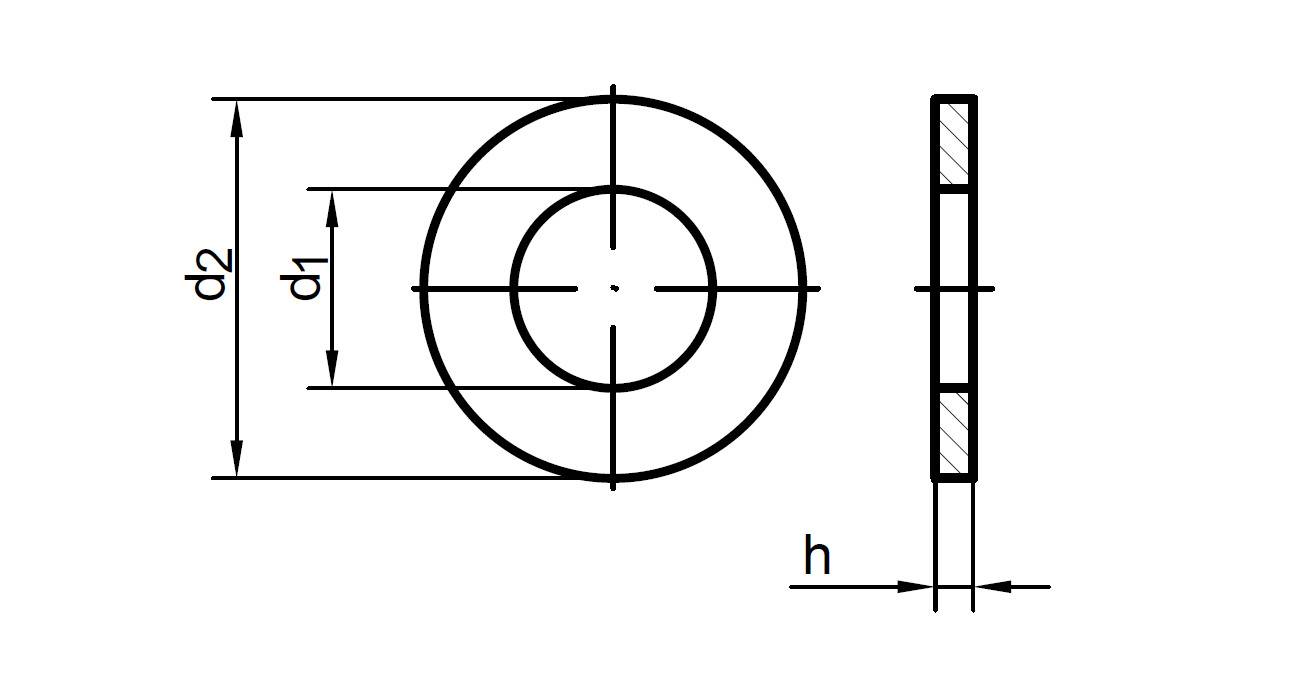 Frantos 10 St. ISO 7093 Unterlegscheiben M4Ø 4,3x12x1 - Edelstahl A2 200 HV-1