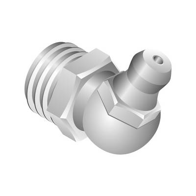 Frantos 10 St. DIN 71412 Kegelschmiernippel H2“45° abgewinkelt“ M 8x1 - Stahl 5.8 verzinkt-0