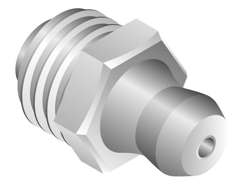 Frantos 10 St. DIN 71412 Kegelschmiernippel H1 “gerade“ M 6x1 - Stahl 5.8 verzinkt-0