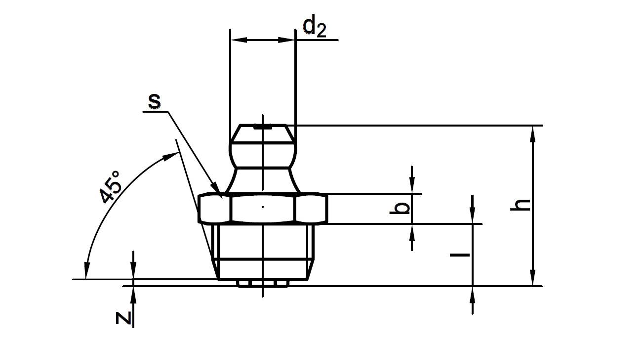 Frantos 10 St. DIN 71412 Kegelschmiernippel H1 “gerade“ M 6x1 - Stahl 5.8 verzinkt-1