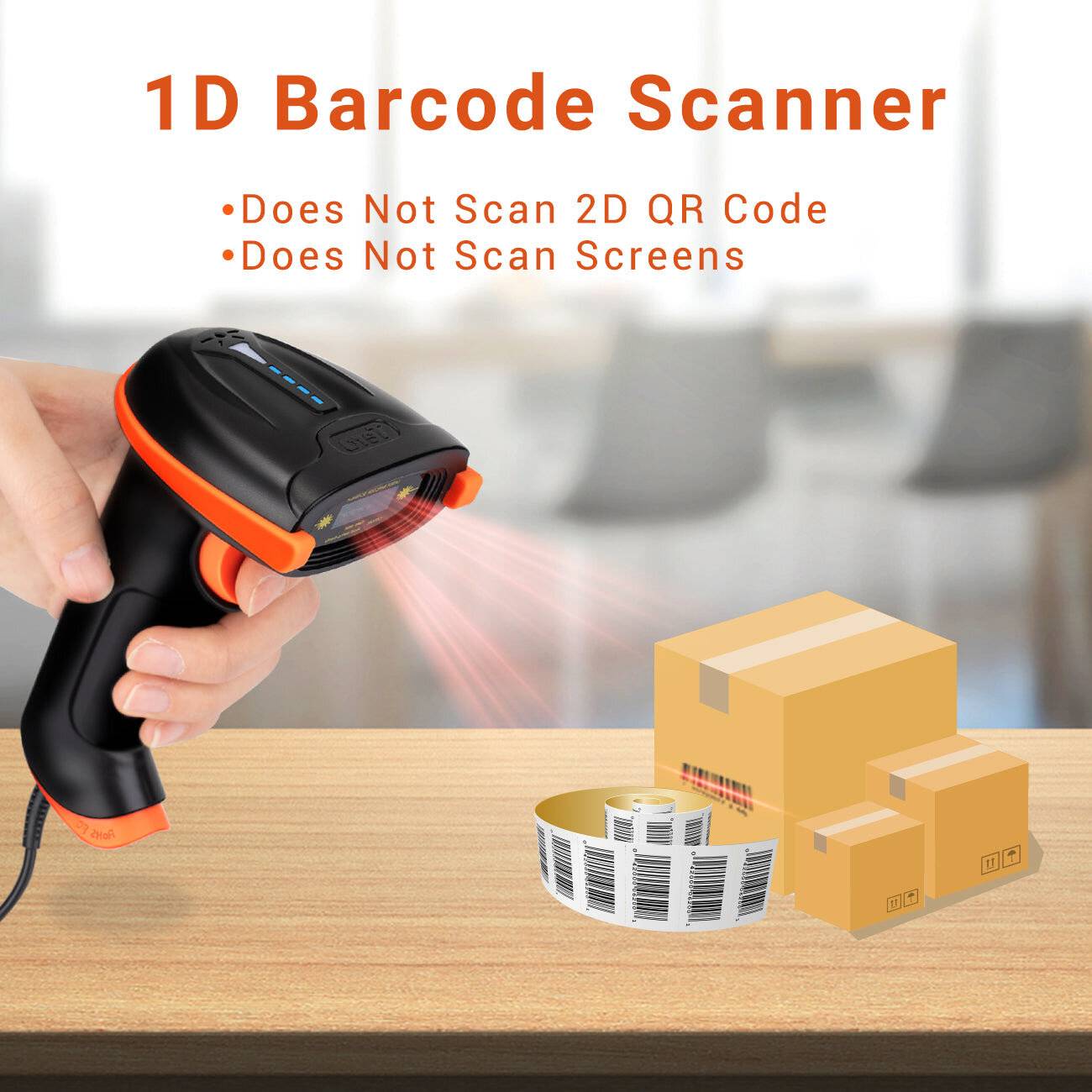 L5100Y Laser 1D USB Barcode Strichcode-Scanner-5