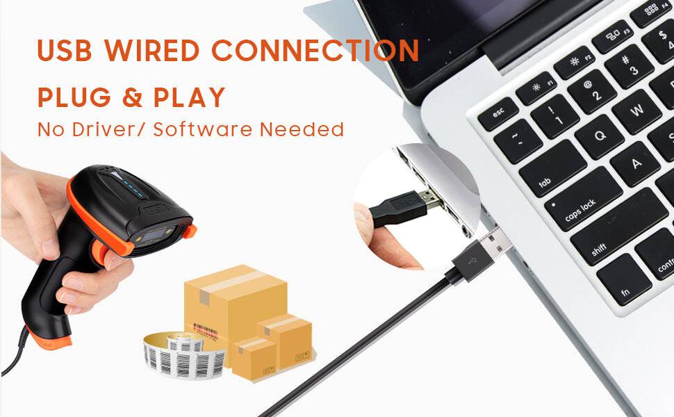 L5100Y Laser 1D USB Barcode Strichcode-Scanner-2