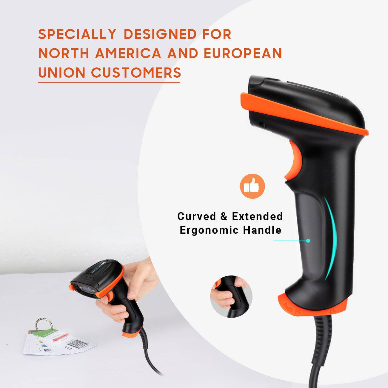 L5100Y Laser 1D USB Barcode Strichcode-Scanner-3