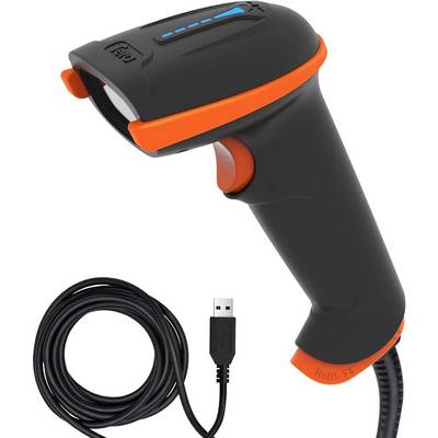 Tera Barcode-Scanner 1D USB Handheld Plug and Play, L5100Y Orange ohne Ständer-0