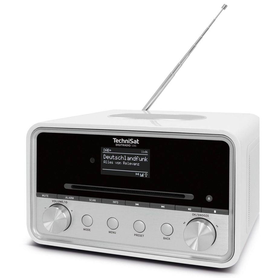 TechniSat DigitRadio 586 - DAB+-Radio - weiß - Silber-2