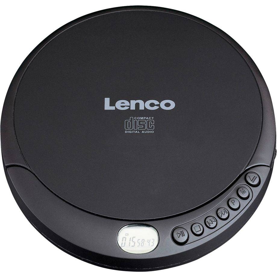Lenco CD-010 Tragbarer CD-Player mit Kopfhörern – Schwarz-0