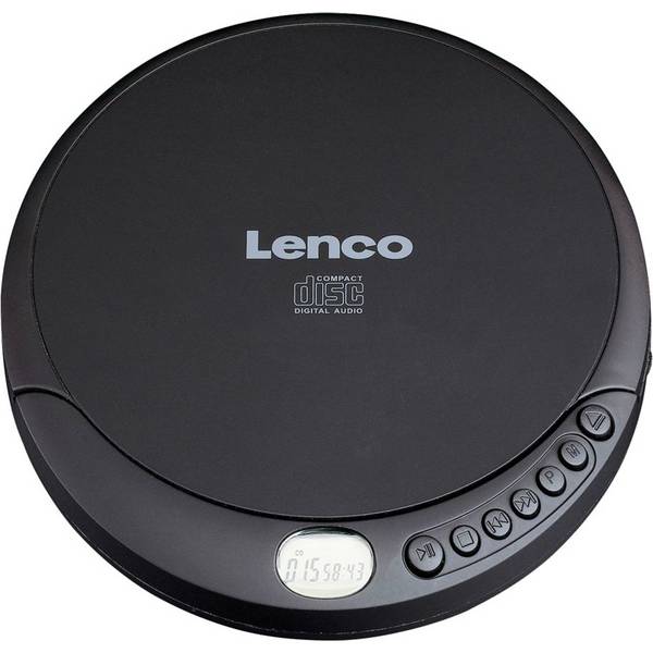 Lenco CD-010 Tragbarer CD-Player mit Kopfhörern – Schwarz