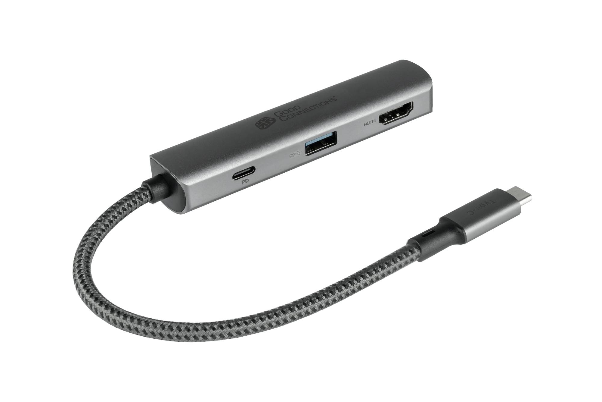 USB-C™-Hub (3-Port), 1x HDMI 2.0, 1x USB-C™ (PD 94W), USB 3.0 A, anthrazit-0