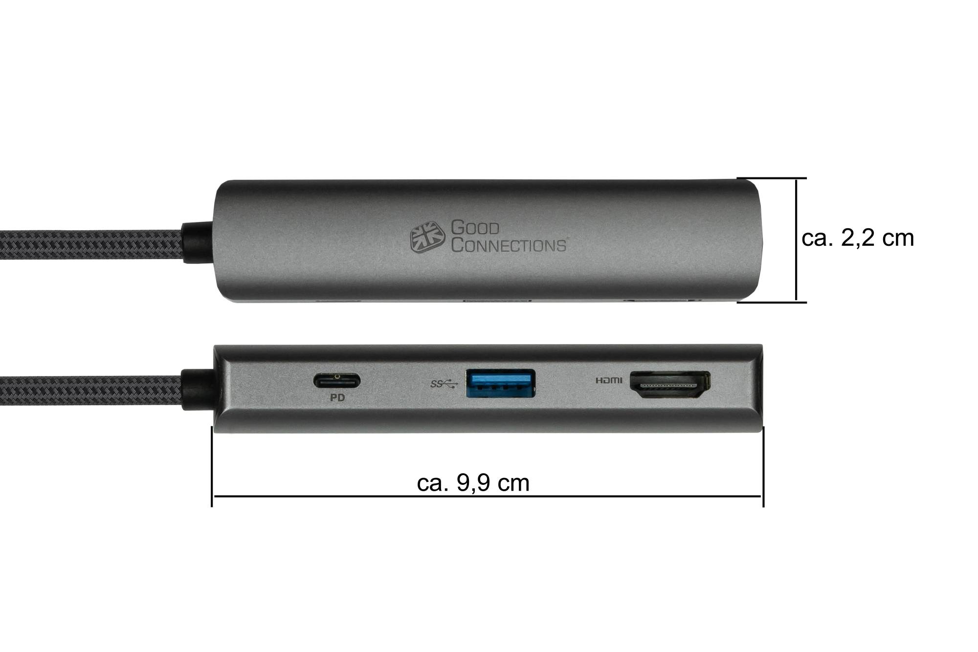 USB-C™-Hub (3-Port), 1x HDMI 2.0, 1x USB-C™ (PD 94W), USB 3.0 A, anthrazit-3