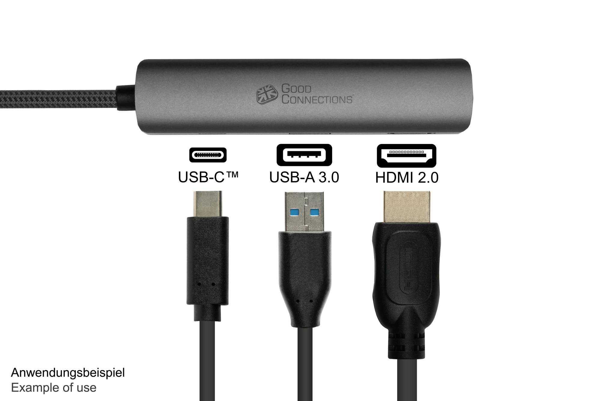 USB-C™-Hub (3-Port), 1x HDMI 2.0, 1x USB-C™ (PD 94W), USB 3.0 A, anthrazit-4