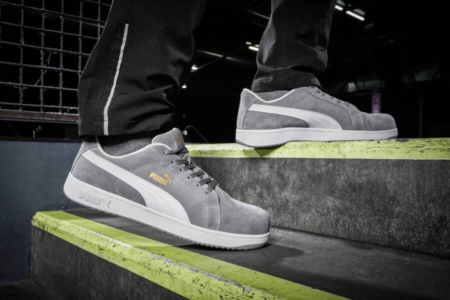 Puma Retro-Sicherheitsschuh ICONIC SUEDE GREY LOW S1PL ESD grau Gr. 42-6