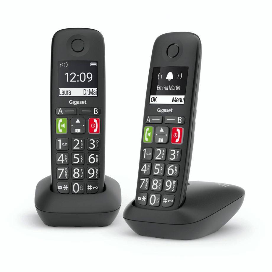 Gigaset E290 Duo - Schnurlostelefon mit Rufnummernanzeige - ECO DECT\GAP - Schwa-1