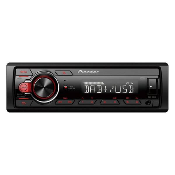 Pioneer MVH-130DABAN mit DAB Antenne - Schwarz; Rot