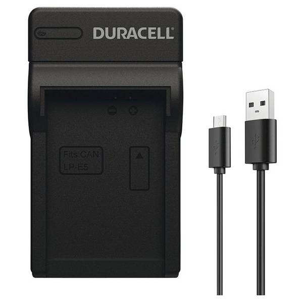 Duracell DRC5906, USB, Indoor Batterieladegerät, Canon LP-E5, Schwarz, 5 V, 5 V