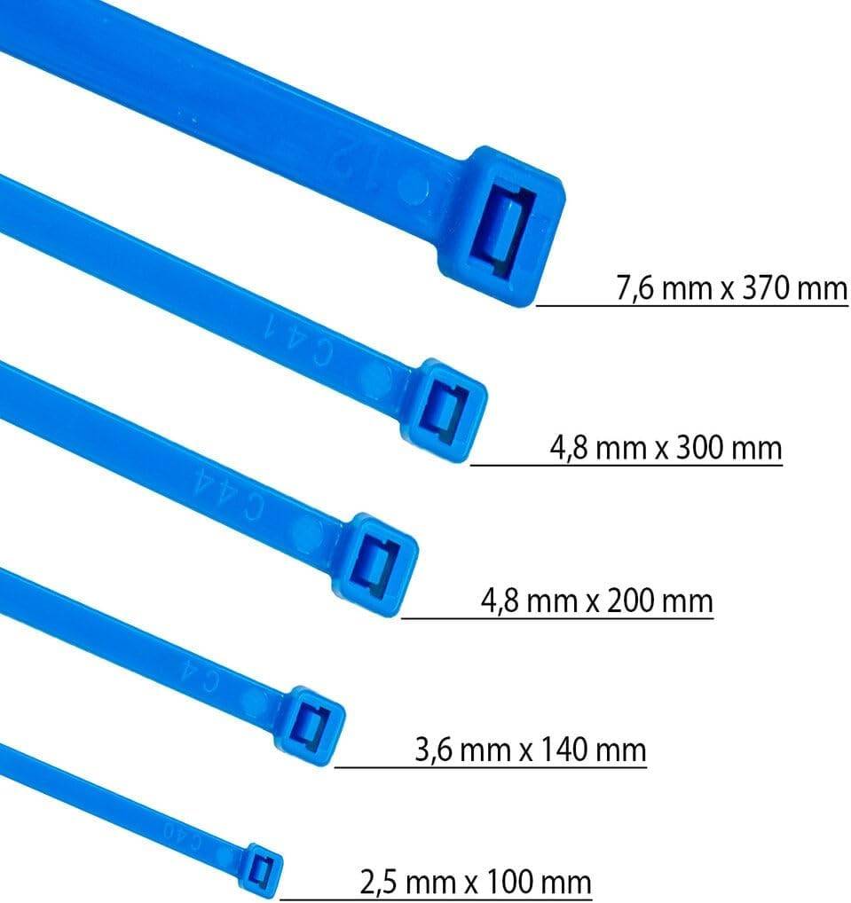 Kabelbinder 100 Stück blau UV beständig Universalbinder 4,8 x 200 mm-2
