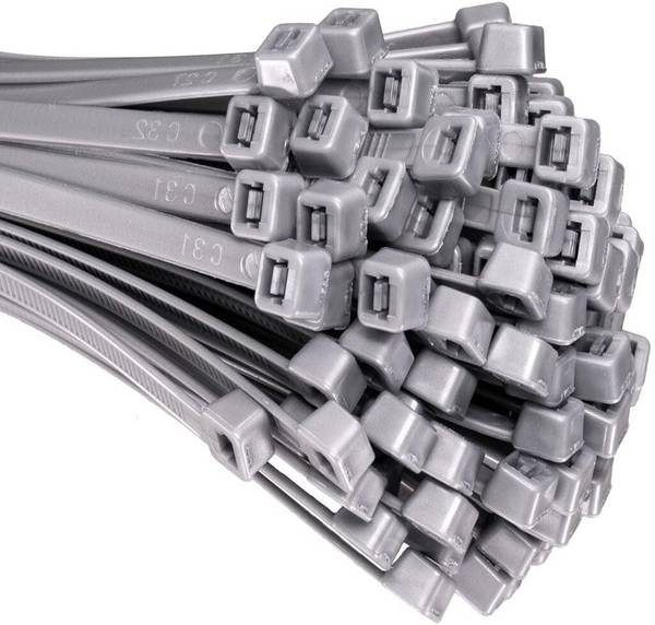 Kabelbinder 1000 Stück grau UV beständig Universalbinder 4,8 x 200 mm