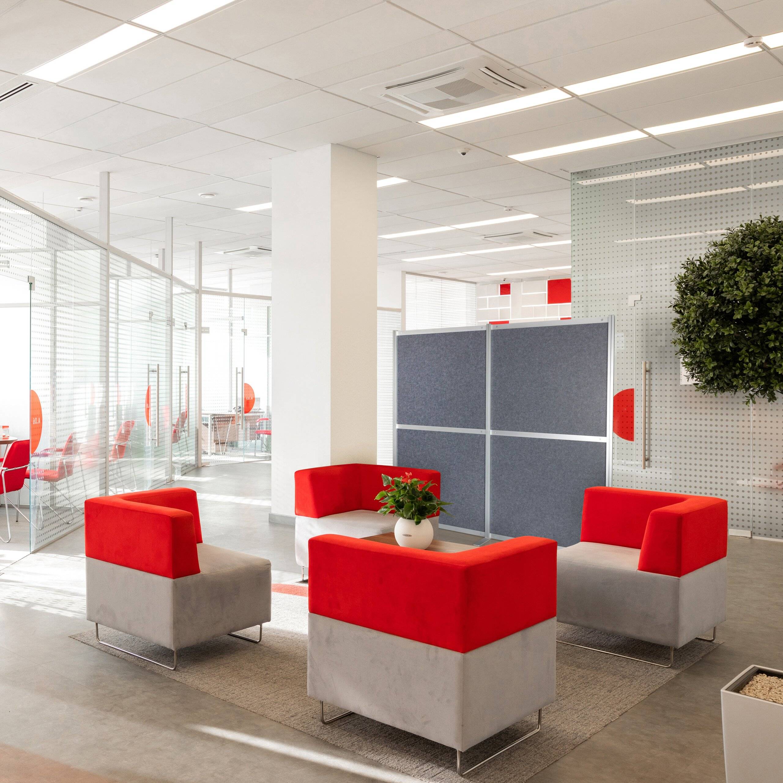 Akustik Trennwand Stellwand FLEXMIUT MODUL 167x192 PET grau hjh OFFICE-4