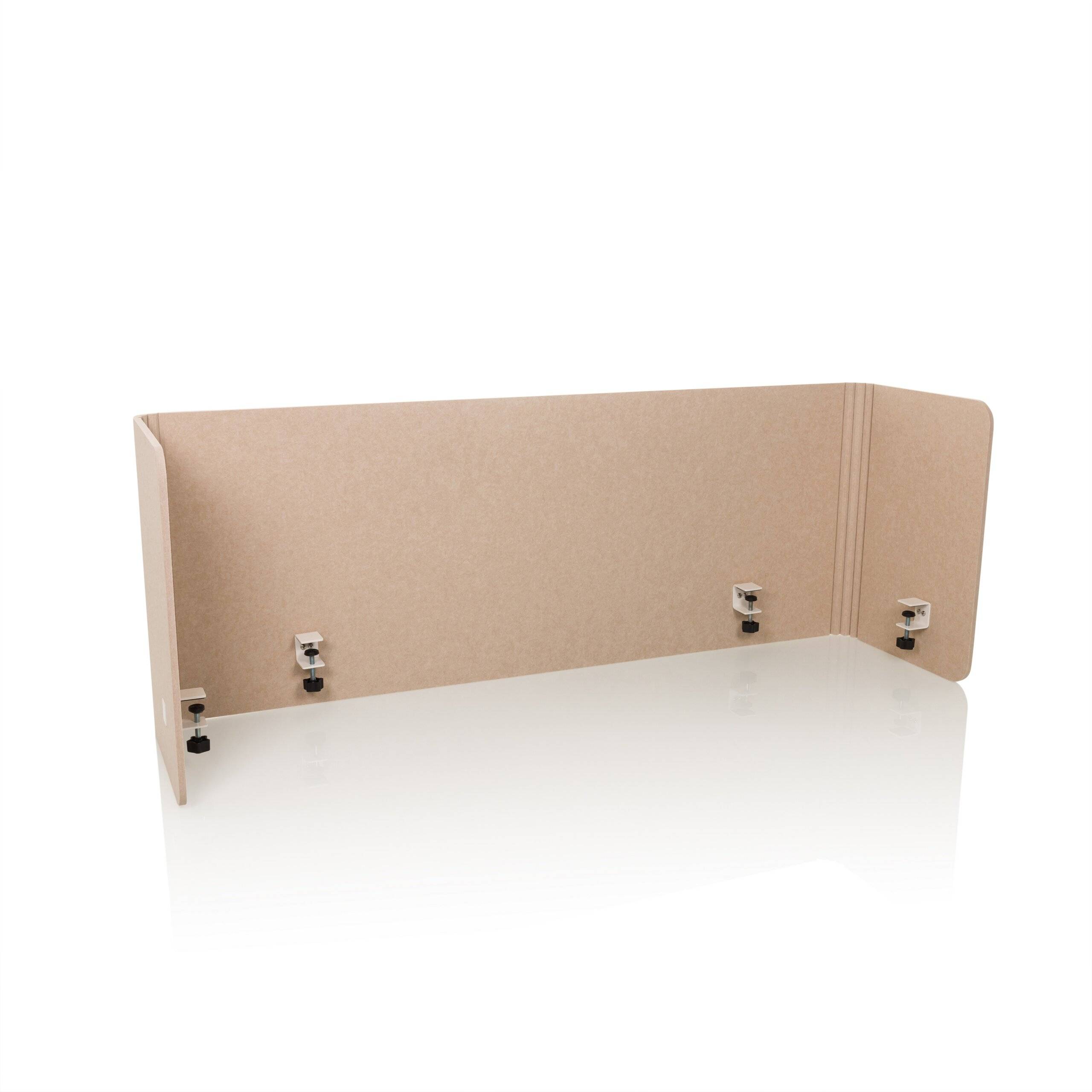Akustik Tischtrennwand FLEXMIUT U 160x40x60 PET beige hjh OFFICE-0