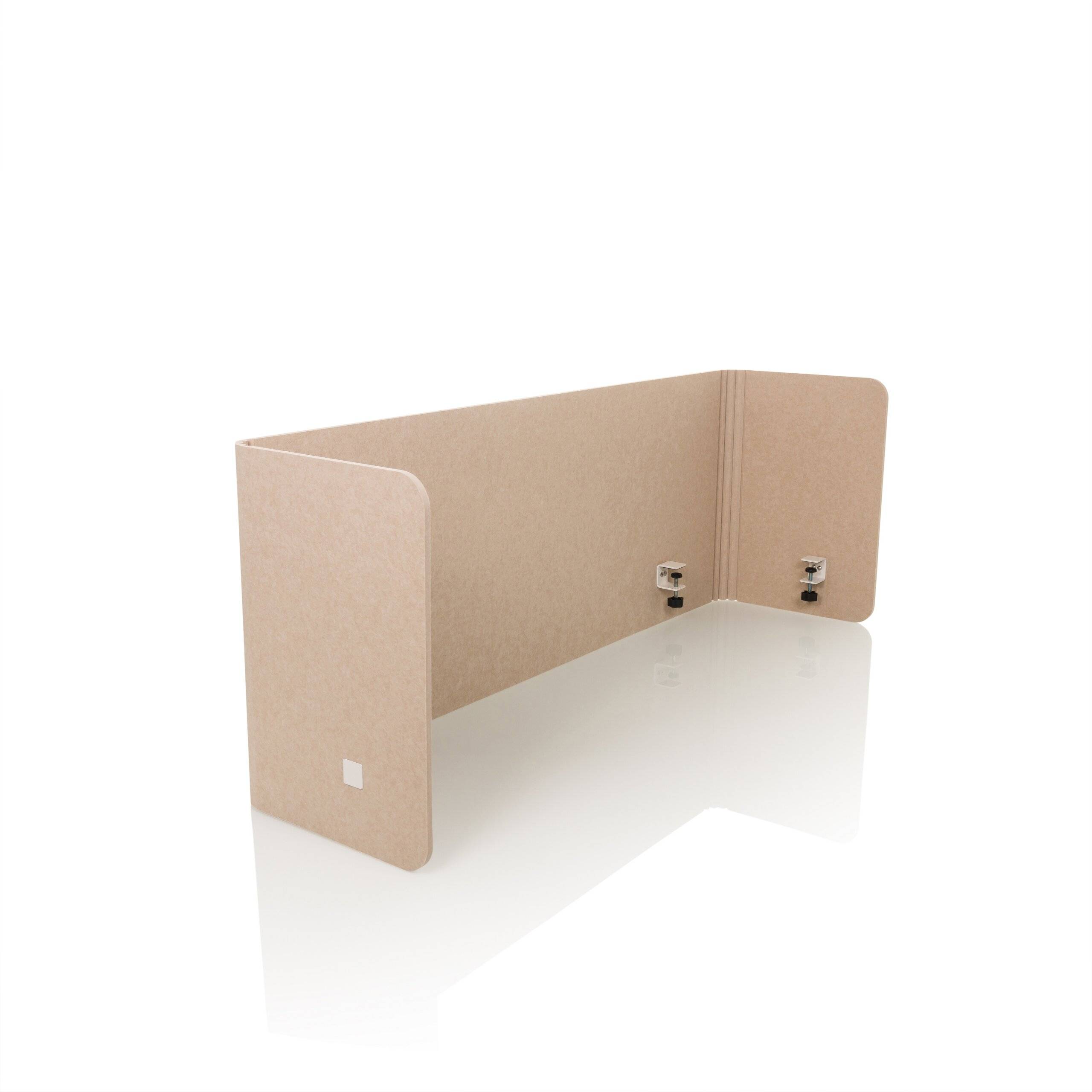 Akustik Tischtrennwand FLEXMIUT U 160x40x60 PET beige hjh OFFICE-4
