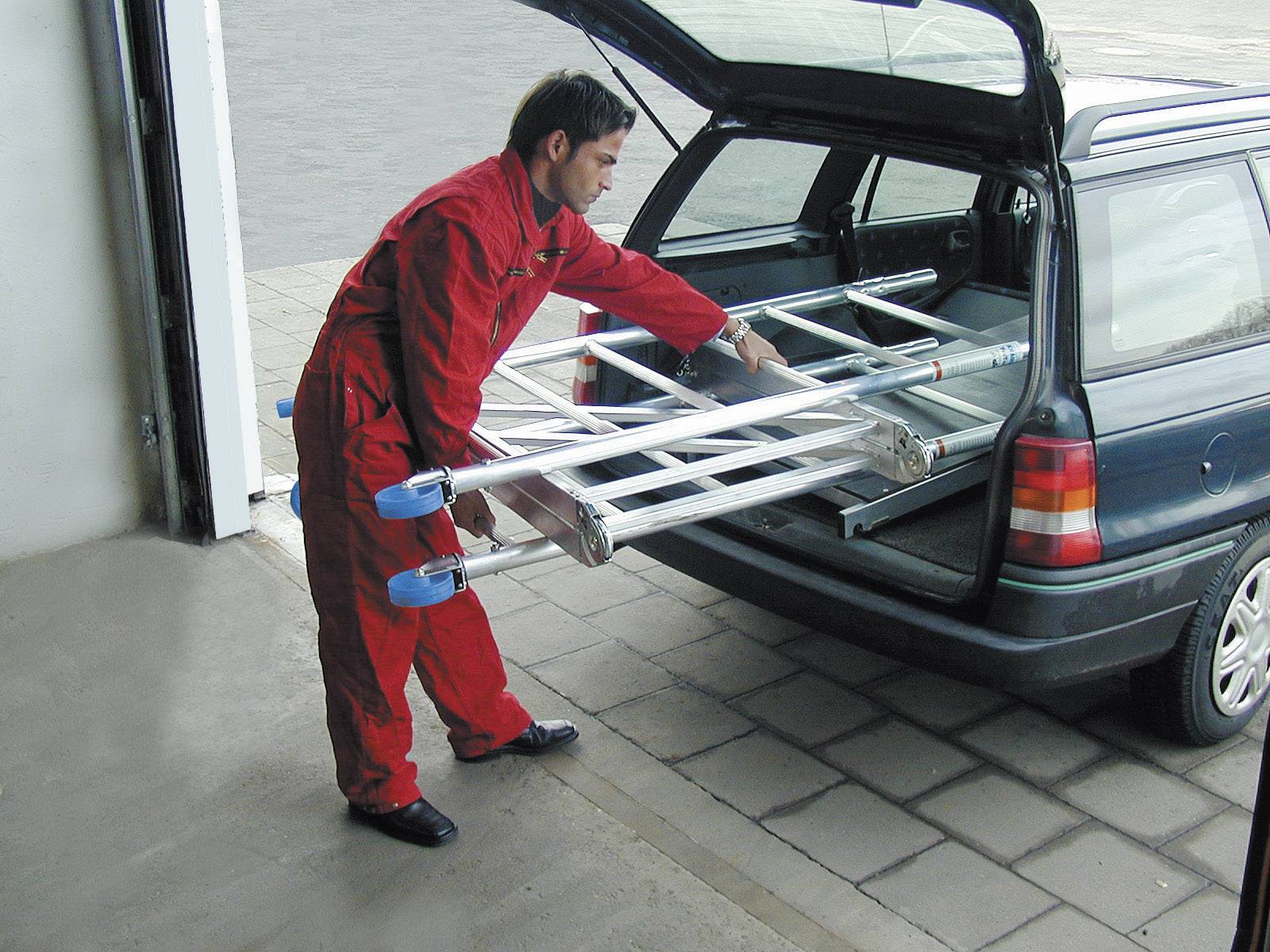 Faltgerüst,Arbeits H 4,8m,Gerüst H 4m,Bühne BxT 2000x600mm,Alu-1