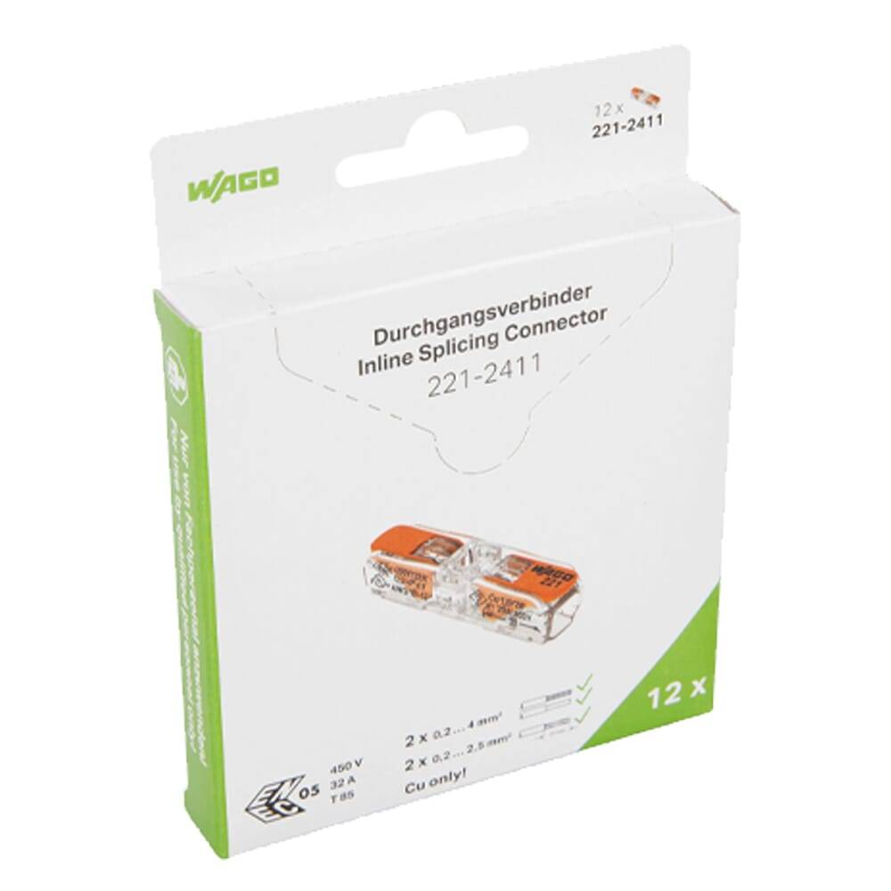 WAGO - Serie 221 - Durchgangsverbinder -2*4mm 12 Stück Retail-1