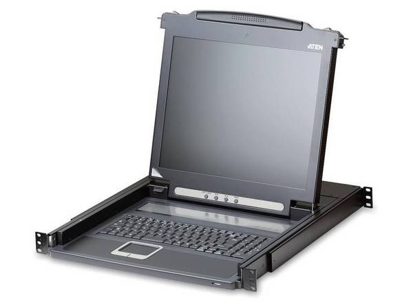 ATEN Slideaway CL1000M - KVM-Konsole mit KVM-Switch - 1 Anschlüsse - PS/2 - Frankreich - 43.2 cm (17")