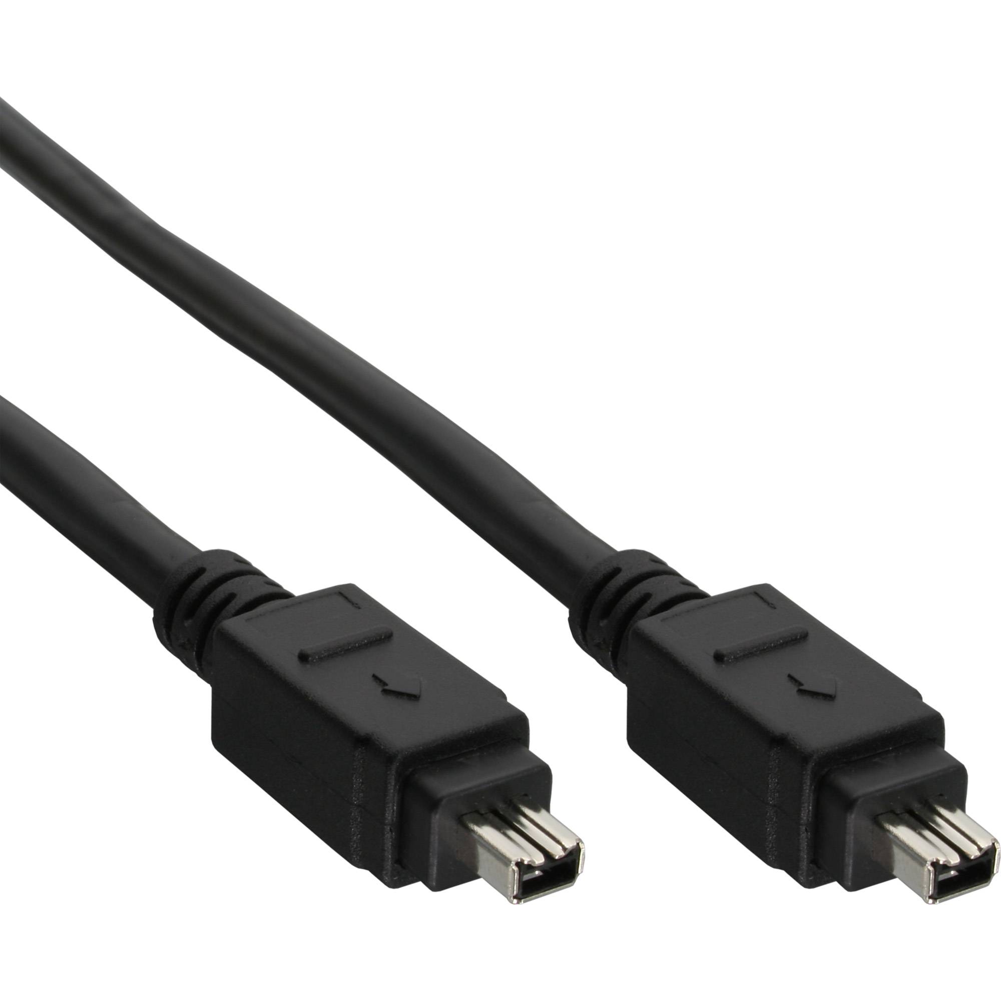 InLine® FireWire Kabel, IEEE1394 4pol Stecker / Stecker, schwarz, 3m-0