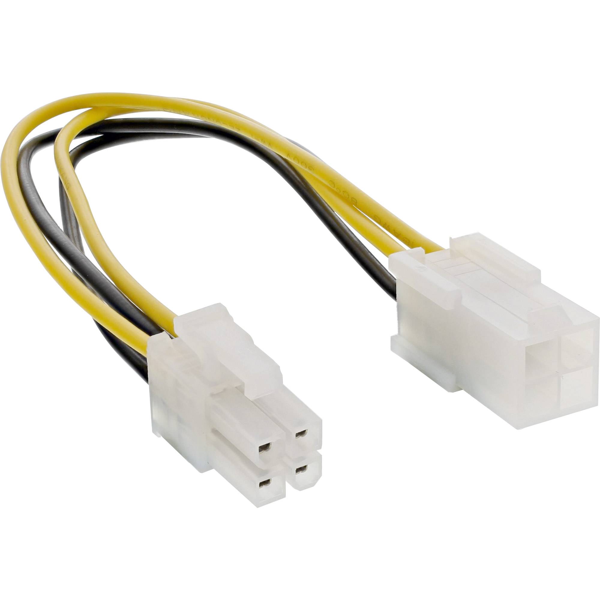 InLine® Strom Verlängerung intern, P4 4pol ST / BU, Netzteil zu Mainboard, 0,20m-0