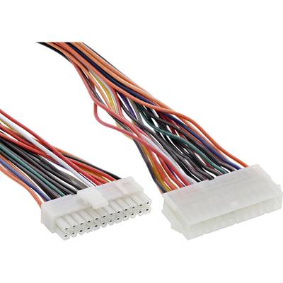 InLine® Strom Verlängerung intern, 24pol ATX Buchse auf 20+4pol Stecker, 0,45m-0