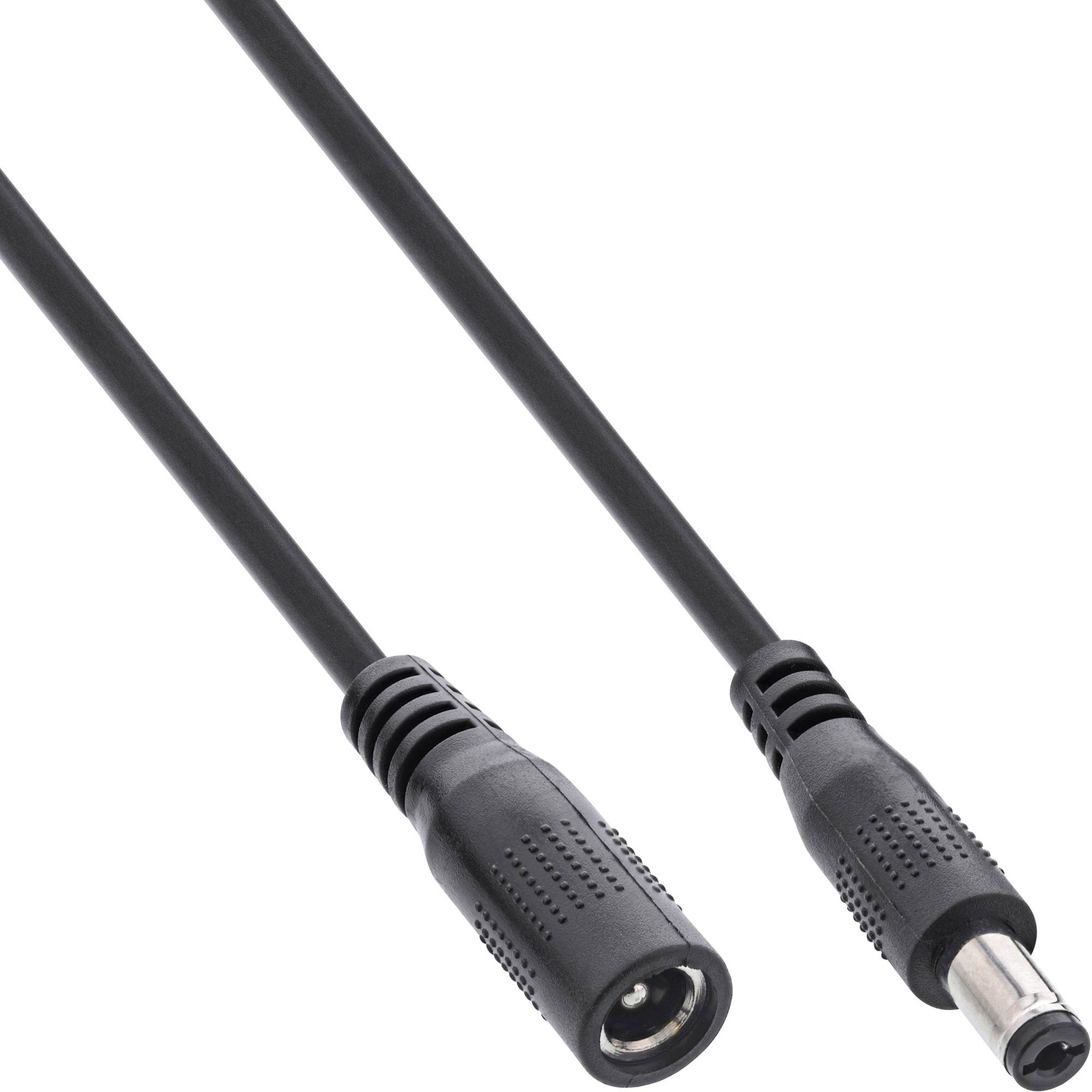 InLine® DC Verlängerungskabel, 5,5 x 2,1 mm, AWG 24, schwarz, 2 m-0