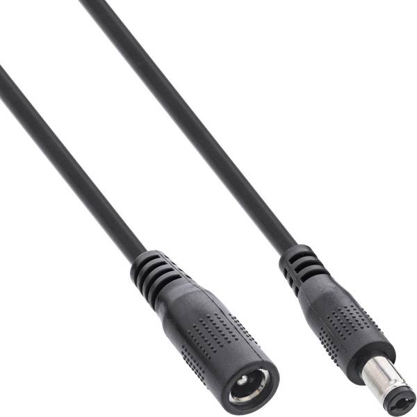 InLine® DC Verlängerungskabel, 5,5 x 2,1 mm, AWG 24, schwarz, 2 m