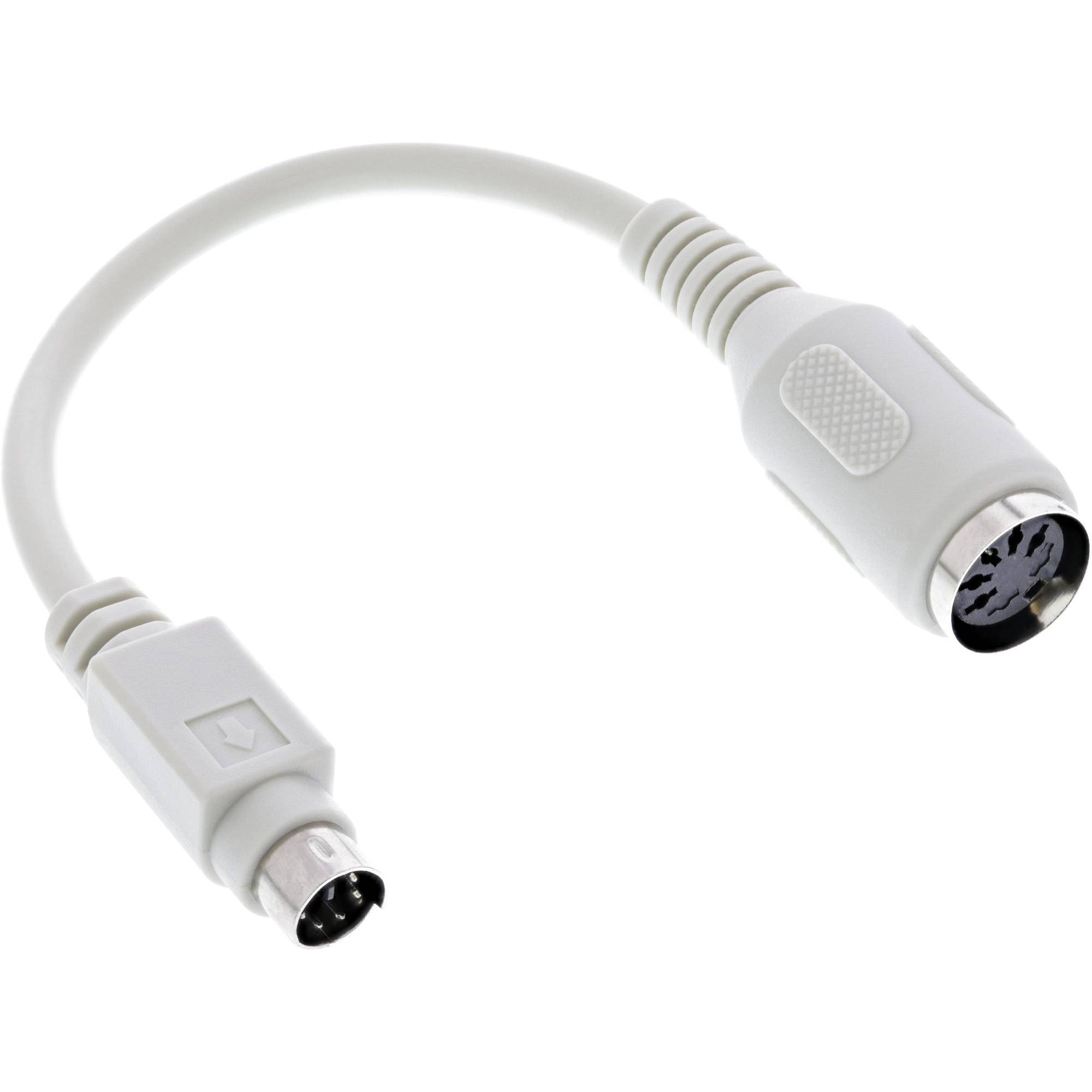 InLine® Tastatur-Adapterkabel, 5pol DIN-Buchse an PS/2-Stecker, Länge: ca. 10cm-0